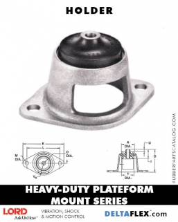 Heavy-Duty Plateform Mount - Holder LORD Corporation, Vibration, Shock, Motion Control, Vibration Mounts, Vibration Isolators