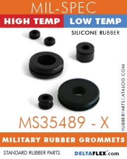MS35489 X Mil-Spec Rubber Grommet | High Temp / Low Temp Silicone Military Grommets