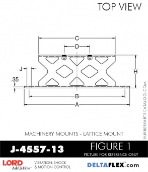 RUBBER-PARTS-CATALOG-DELTA-FLEX-LORD-CORPORATION-VIBRATION-ISOLATER-Machinery-Mounts-LATTICE-MOUNT-J-4557-13